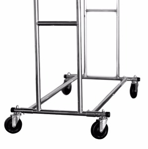 Porte-vêtements à Double Rail Simple, de qualité commerciale et robuste, avec <span class=keywords><strong>roulettes</strong></span>, vente en gros - Product Image 3