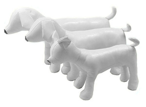XINJI-Maniquí de postura de pie para perro, modelo de mascota negra, tamaño S, M, L, disponible, con orejas flexibles, maniquíes caninos para perro, color blanco - Product Image 2