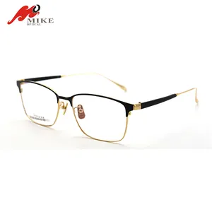 Fashion Gold Eye Frames Mannen Merk Titanium Lenzenvloeistof Eyewear Zilver Zwart Shield Frame