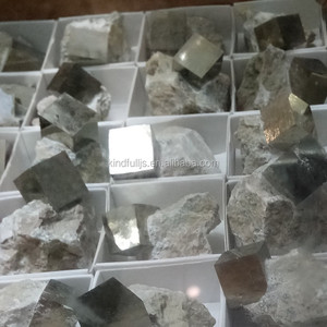 Zarif Doğal Kaba Demir Pirit Taş Temizle Kuvars Kristal Mineraller Örneği - Product Image 4