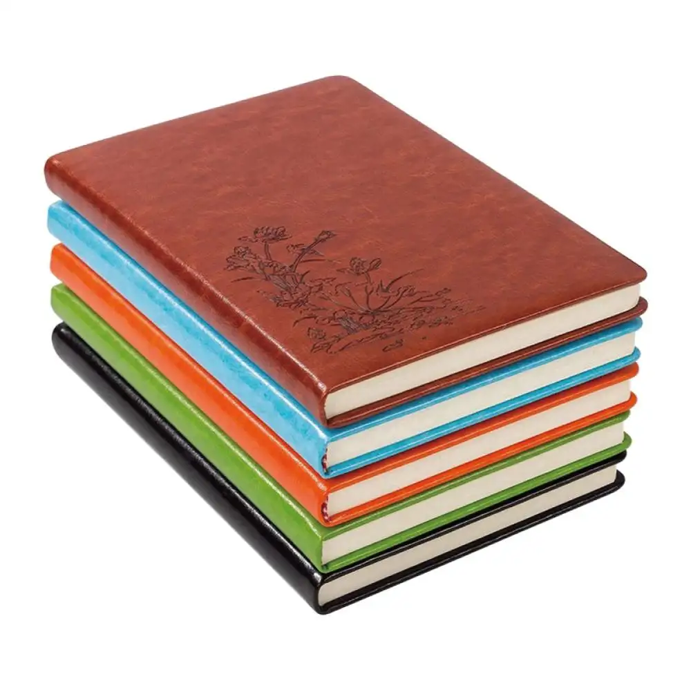 Cuaderno A5 con impresión personalizada, cuadernos de tapa dura de cuero PU, diario de negocios personalizado, planificador de estudio, diario vintage hecho a mano