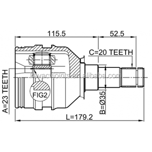 Arbre de transmission TO-9215 Joint CV intérieur Toin-ACA38RH 27X40X24 Acier pour <span class=keywords><strong>Toyota</strong></span> <span class=keywords><strong>Alphard</strong></span> <span class=keywords><strong>ANH10</strong></span> MNH10 2002-2008 Utilisé pour <span class=keywords><strong>Toyota</strong></span> Alpha - Product Image 2