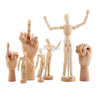 Mannequin d'artiste de 8 "Mannequin en bois mobile Mannequin articulé en bois avec support pour la décoration de la maison