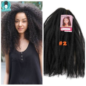 Tresses Marley Ombrées Pas Chères de 18 Pouces, 100 Grammes, Cheveux Synthétiques Afro Kinky Bouclés pour Tressage au <span class=keywords><strong>Crochet</strong></span>, Tresses au <span class=keywords><strong>Crochet</strong></span> Torsadées - Product Image 5
