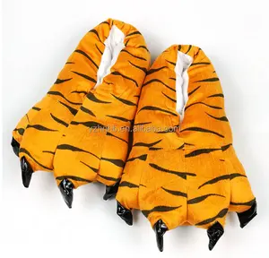 Заводская оптовая цена 30 см тигр плюшевые Тапочки Дети/взрослые мягкие животные игрушки для продажи