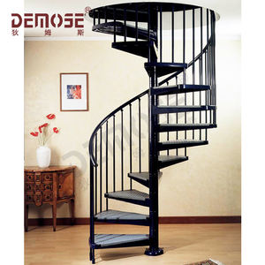 <span class=keywords><strong>บันได</strong></span>เวียนเหล็กดีไซน์ทันสมัยสำหรับวิลล่า <span class=keywords><strong>คำนวณ</strong></span>ได้ครบถ้<span class=keywords><strong>วน</strong></span>สำหรับการใช้งานภายในอาคารขนาดเล็ก พร้อมราว<span class=keywords><strong>บันได</strong></span>ไม้และกระจก - Product Image 6
