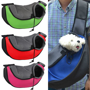 Fashionable <strong>Dog</strong> <strong>Carrier</strong> <strong>Sling</strong> Breathable Nylon Mesh Pet <strong>Sling</strong> <strong>Carrier</strong> with Striped Pattern Zipper Closure for <strong>Dogs</strong> Cats Puppy - Product Image 2