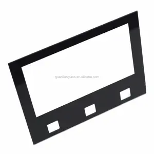 2mm smart home appliance display touchscreen lcd tampa pequena tela de seda impresso em vidro temperado