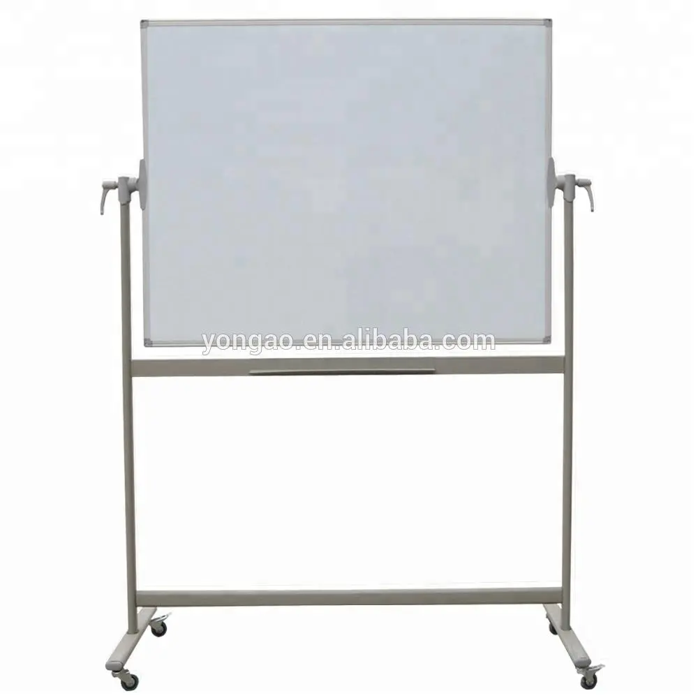 Fabriekslevering Mobiel Magnetisch Whiteboard Met Pennenbak, Roterend Whiteboard, Oprollend Wit Bord, Dubbelzijdig