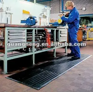 Tapis de sol en caoutchouc antigatigue pour atelier confortable/résistance à la graisse tapis de sol de garage en caoutchouc qualité d'usine