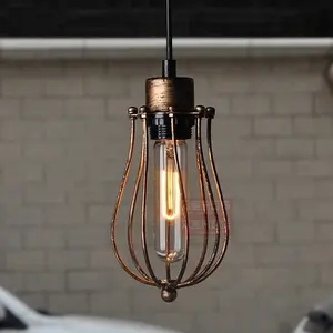 Промышленная Подвесная лампа бронзового цвета, креативная отраслевая люстра, Подвесная лампа