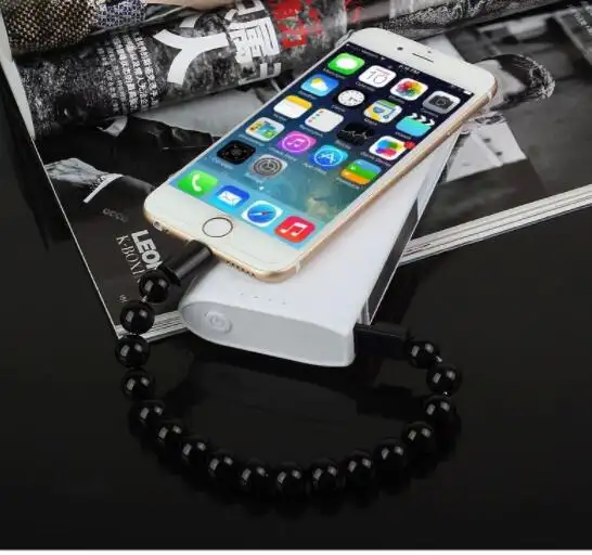 Newest Micro Beads Bracelet Charger Charging Data USB Cable For Samsung Galaxy S3 S4 S6 for iPhone 8 6Plus