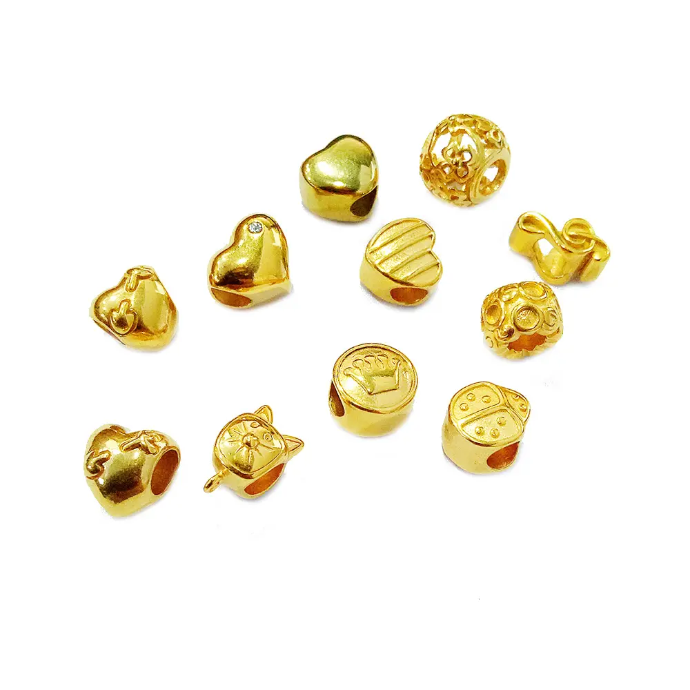 أوليفيا الفولاذ المقاوم للصدأ الأزياء الاكسسوارات لون الذهب سوار ذاتي الصنع الخرز لصنع المجوهرات
