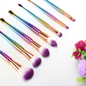 Paillettes sirène <span class=keywords><strong>licorne</strong></span> luxe 7 pièces bronzant dégradé de couleur ensemble de pinceaux de <span class=keywords><strong>maquillage</strong></span> cheveux synthétiques outil de beauté <span class=keywords><strong>maquillage</strong></span> pinceaux cosmétiques - Product Image 6
