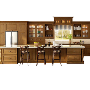 Mobile da <span class=keywords><strong>Cucina</strong></span> Personalizzato in Stile Antico Reale in Compensato <span class=keywords><strong>Marrone</strong></span> per la Tua Casa - Product Image 4