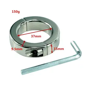 Wholesale Sex Delay Men Toys Stainless Steel Penis Ring with Metal Stick lockable sex ring for male