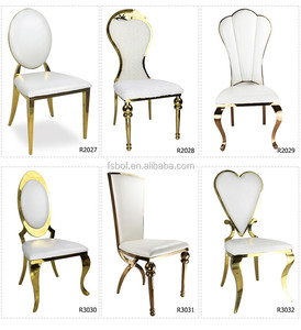 Elegante Silla de Comedor de Acero Inoxidable Dorado con Respaldo Ovalado Acolchado Blanco - Asientos Elegantes para Comedor de Hotel - Product Image 3