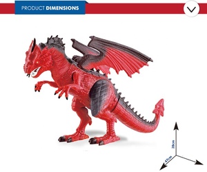 Đồ Chơi Điều Khiển Từ Xa Khủng Long Bằng Nhựa Chất Lượng Cao 2022 Cho Động Vật Điện Rc Radio Dino Có Vòi Phun Hồng Ngoại Và Đèn Âm Thanh - Product Image 4