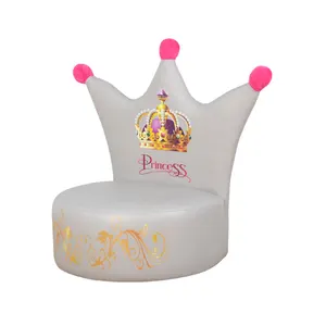 Stampa cartone animato corona splendido divano per bambini mini principessa sgabello per bambini