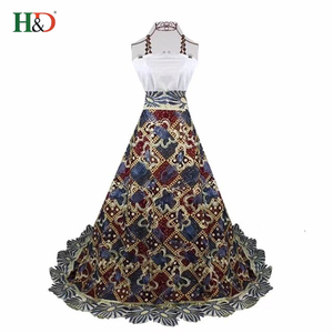 H & D Afrique Tulle Dentelle Broderie Tissu Véritable Super Cire Hollandais 100% Avec Le <span class=keywords><strong>Bon</strong></span> Prix - Product Image 4