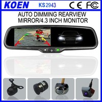 Aide au recul de voiture KOEN, écran LCD TFT 4,3 pouces, rétroviseur de voiture à atténuation automatique, moniteur de rétroviseur noir pour voiture