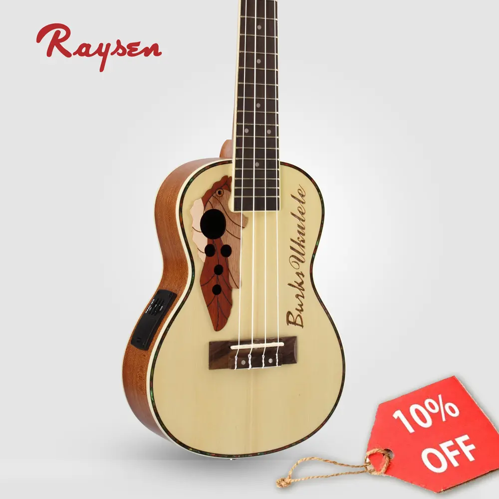 Engelmann Vân Sam Ukulele Nhỏ Acoustic Electric Guitar 26 Inch Giá Rẻ 4 Dây Đàn Guitar Với Đẹp Hoa Hoa Hồng