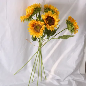 عالية الجودة الزهور الاصطناعية واحدة الجذعية الحرير عباد الشمس