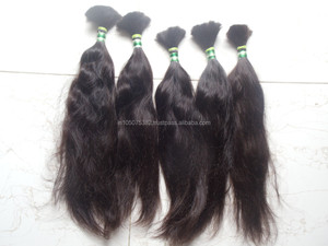 Extensiones de cabello Remy virgen indio sin procesar de alta calidad a granel para trenzas - Product Image 5