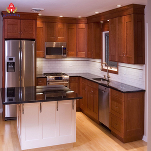 Bomei Manufacturer Modern High Quality Kitchen Cabinet Furniture Cherry Wood Cupboard