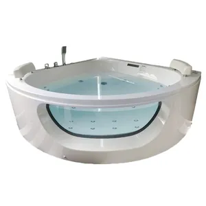 2 Person Acrylic corner spa Massage Whirlpool Hot bath Tub Air Jetted Spa Corner Bathtub With Jets