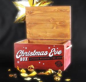 Gỗ Christmas Eve lưu trữ box với nắp gỗ Hộp Quà Tặng mộc mạc gỗ <span class=keywords><strong>Crate</strong></span> với nắp - Product Image 1