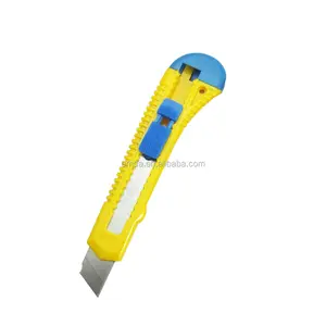 Venta al por mayor logotipo personalizado fabricante China barato mango de plástico cortador de papel 18mm hoja cuchillo de utilidad
