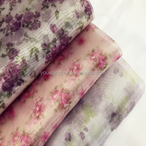 Kualitas tinggi mode desain cetak kain/kain sifon cetak bunga