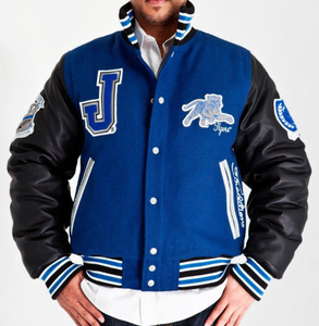 แจ็คเก็ต Varsity แบบกำหนดเอง,ป้ายและขนาดต่างๆสามารถปรับแต่งได้ - Product Image 1