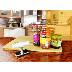 Thép không gỉ có thể mở Twist Off chai có thể điều chỉnh <span class=keywords><strong>Jar</strong></span> Mở hướng dẫn sử dụng xoắn ốc con dấu nắp Remover vít capper công cụ nhà bếp - Product Image 3