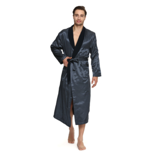 Peignoir <span class=keywords><strong>de</strong></span> bain thermique <span class=keywords><strong>pour</strong></span> hommes avec doublure en satin <span class=keywords><strong>de</strong></span> polyester et <span class=keywords><strong>polaire</strong></span> grande taille disponible-Peignoir en satin <span class=keywords><strong>pour</strong></span> hommes - Product Image 2