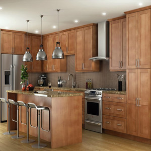 Mobile da <span class=keywords><strong>Cucina</strong></span> in Legno di Ciliegio Personalizzato Giapponese con Ante in Vetro - Product Image 3