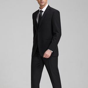Dernières créations de costumes d'affaires en gros, taille plus, respirants, en laine, noirs, pour hommes, pour les mariages et les soirées - Product Image 3