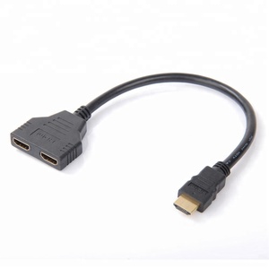 30CM 24k placcato in oro 1 in <span class=keywords><strong>2</strong></span> Out <span class=keywords><strong>HDMI</strong></span> a <span class=keywords><strong>HDMI</strong></span> Splitter cavo <span class=keywords><strong>adattatore</strong></span> per HDTV - Product Image 1