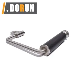 304 Stainless Steel Arm Wrestling D Row Handle Cable Attachment, Single D Handle Cable Machine Accessories with Nylon Grip