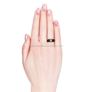 Anillo Doble <span class=keywords><strong>de</strong></span> Cerámica con Cristales <span class=keywords><strong>de</strong></span> <span class=keywords><strong>Swarovski</strong></span>, Chapado en Oro <span class=keywords><strong>de</strong></span> 18K, Accesorio Daisini, Regalo para Mujer - Product Image 6