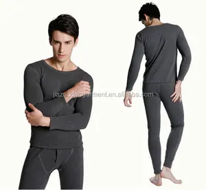 中国服装OEM您自己的品牌标志设计95% 竹纤维5% 氨纶柔软加热男士保暖内衣莫代尔长裤