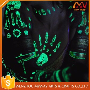 Hohe qualität modische partei heißer glow in <span class=keywords><strong>the</strong></span> dark körper tattoo aufkleber - Product Image 6