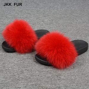 Varios estilos rojo elegante al aire libre diapositivas moda zorro sandalias - Product Image 1