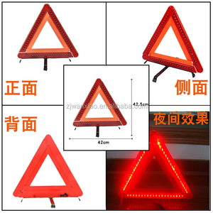 <span class=keywords><strong>China</strong></span> fabricante carro acessórios tráfego sinal pmma sinal refletor e-mark led luzes aviso triângulo para segurança da estrada - Product Image 5