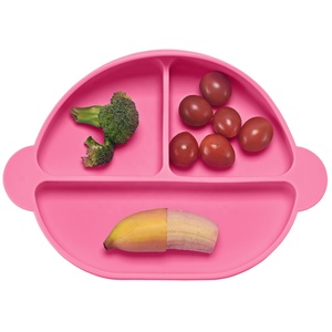 Food BPA Free Baby Plate Waterproof Microwave Safe Toddler Round Kid <strong>Child</strong> Suction Divided Silicone Eating <strong>Dinner</strong> Placemat <strong>Set</strong> - Product Image 2