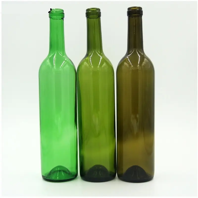 wholesale factory out green clear dark brown glass red wine bottles 750 ml 375 ml 1500 ml