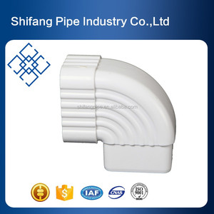 Nigeria <span class=keywords><strong>5.2</strong></span> Inch Roof <span class=keywords><strong>PVC</strong></span> Nước Mưa Máng Xối Và Downspout Phụ Kiện 90 Độ Downspout Khuỷu Tay - Product Image 4