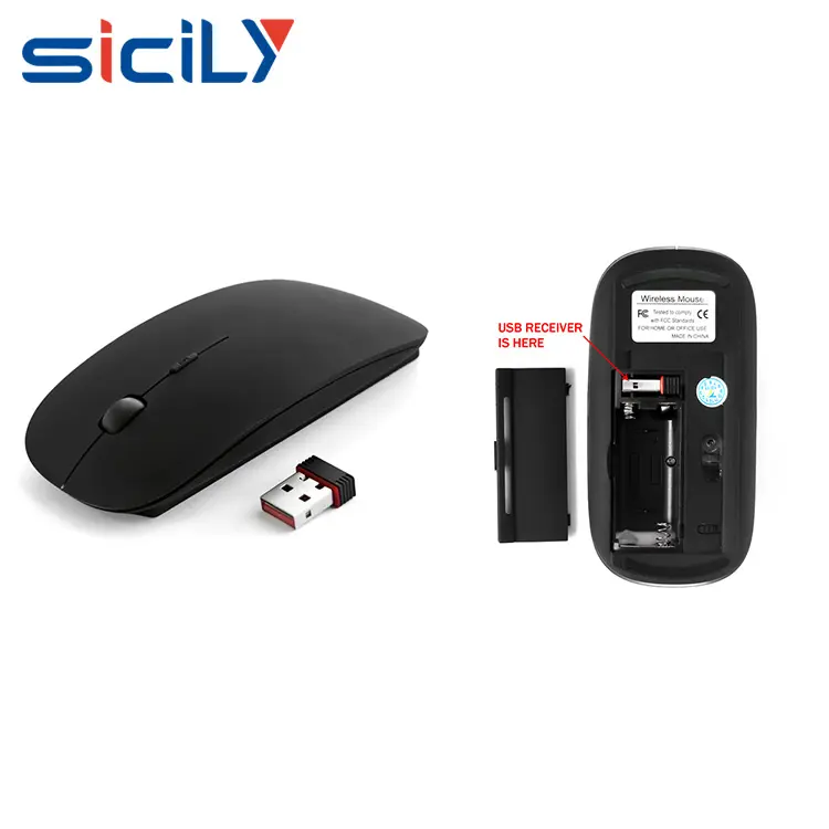 Süper Ince Için Ultrathin Lazer 2.4G Kablosuz Mouse Fare Laptop MAC Bilgisayar USB Fare