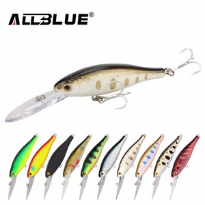 ALLBLUE Leurres de pêche flottants Shad Minnow 60mm 7.3g Appâts artificiels 2.5M Plastique 3D Yeux Wobbler Bass Lure peche - Product Image 1